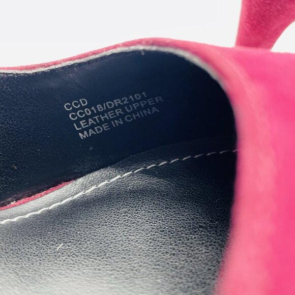 Charles by Charles David Heels Womens 8.5 Maroon Leather Mary Jane Sandals Comfy - Picture 10 of 11